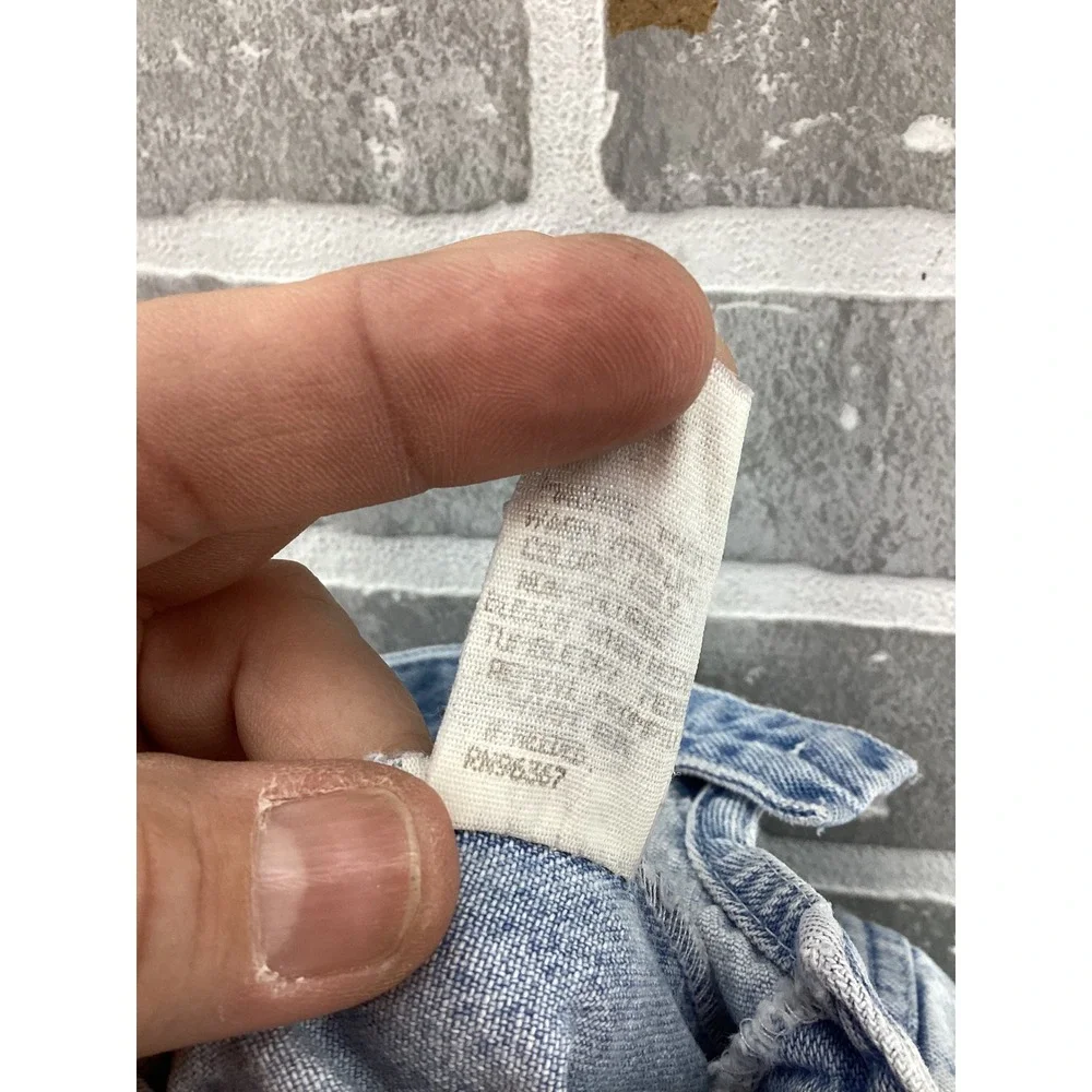 Vintage Baby OshKosh Bgosh Denim Overalls Light Wash Pink Label USA Made 12M